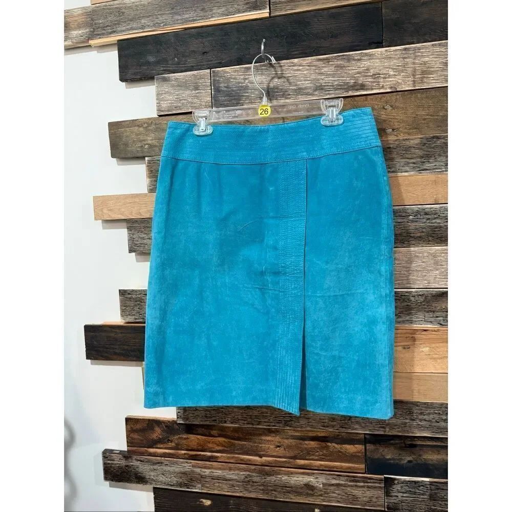 Newport News vintage suede leather pencil skirt defect size 12